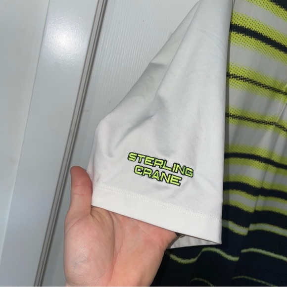 Nike Mobility Fade Stripe Golf Polo White Mens XXL,white, Green, Black, EUC - Picture 9 of 11